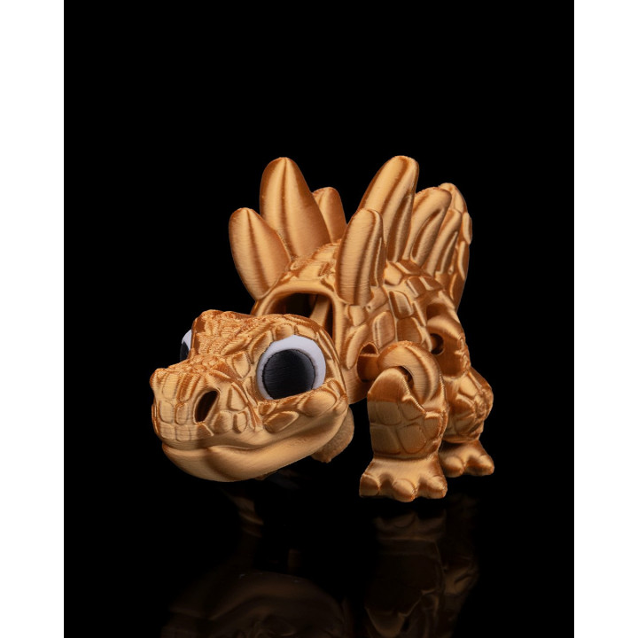 Stégosaure Flexi Articulé – Figurine Dinosaure Mignonne