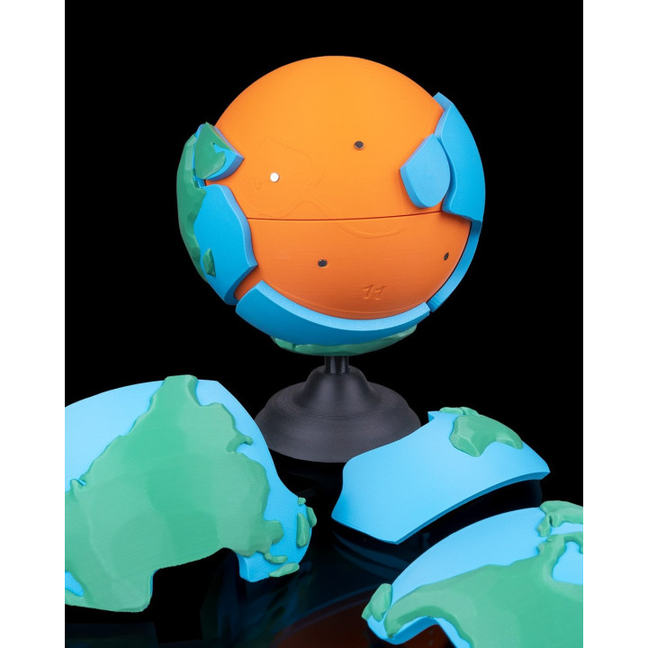 Globe Puzzle Tectonique Magnétique – La Terre À Démontrer