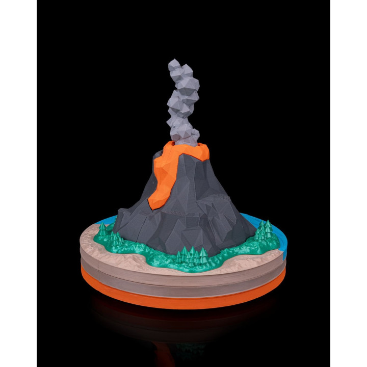 Volcan En Coupe – Maquette Éducative Décorative