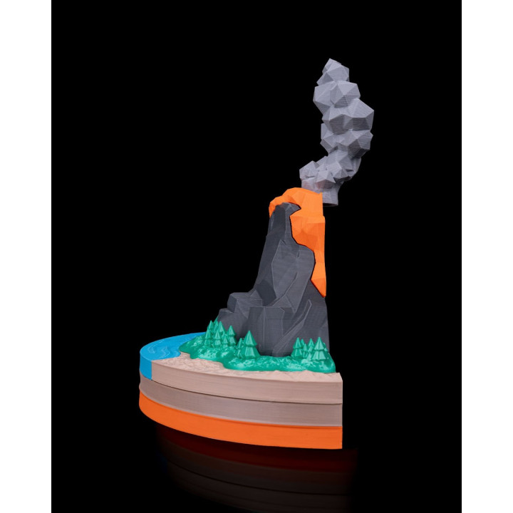 Volcan En Coupe – Maquette Éducative Décorative
