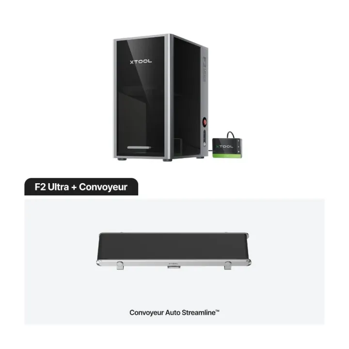 xTool - F2 Ultra + Convoyeur Graveur Double Laser MOPA 60W + Diode 40W