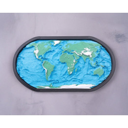 Carte Du Monde Topographique En Relief – Cadre Déco Mural