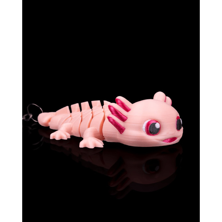 Ashley L'Axolotl Articulé – Porte-Clés Figurine Kawaii