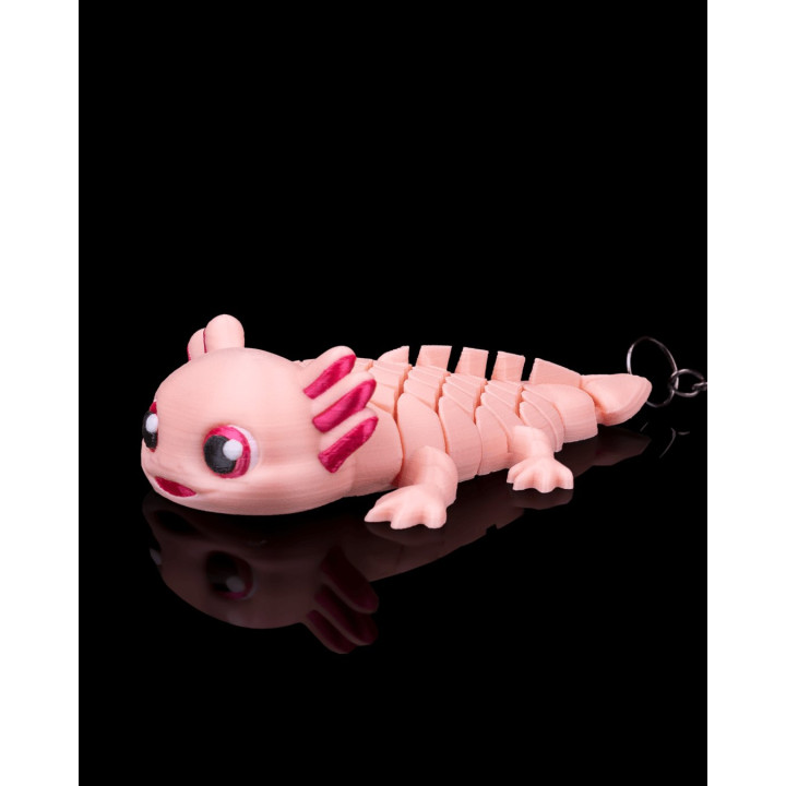 Ashley L'Axolotl Articulé – Porte-Clés Figurine Kawaii