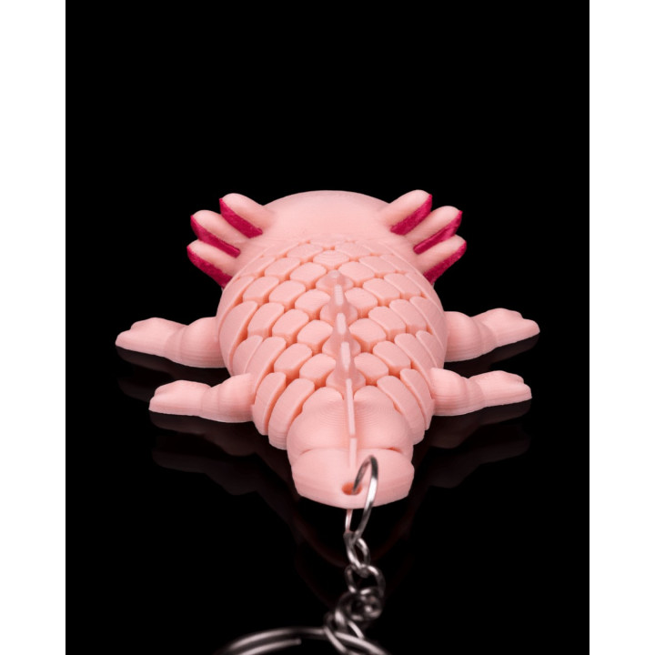 Ashley L'Axolotl Articulé – Porte-Clés Figurine Kawaii