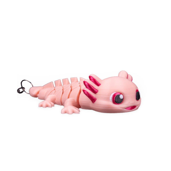 Ashley L'Axolotl Articulé – Porte-Clés Figurine Kawaii