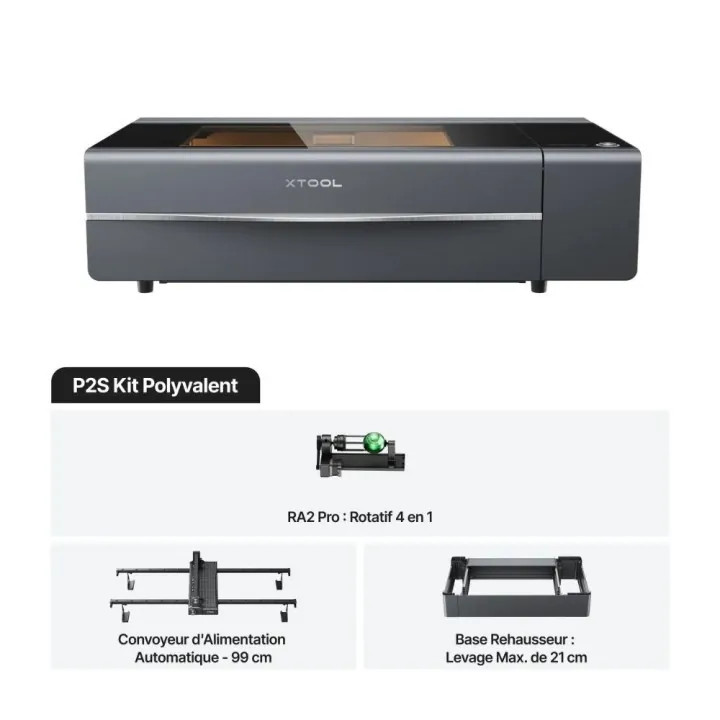 xTool - P2S 55W - Classe IV - Kit Polyvalent