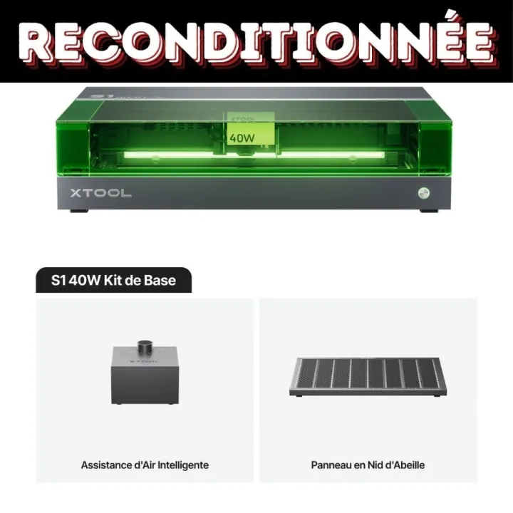 xTool - S1 40W - Kit de Base - Reconditionné