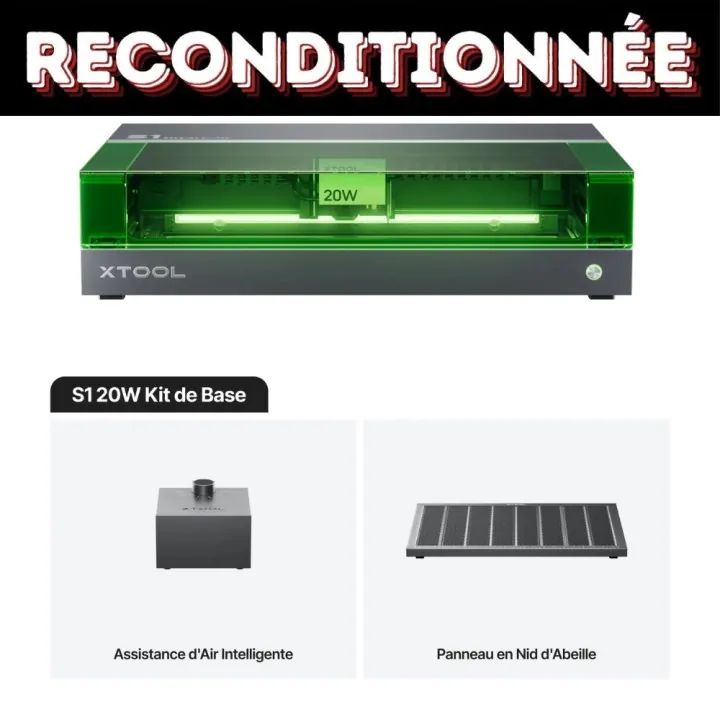 xTool - S1 20W - Kit de Base - Reconditionné