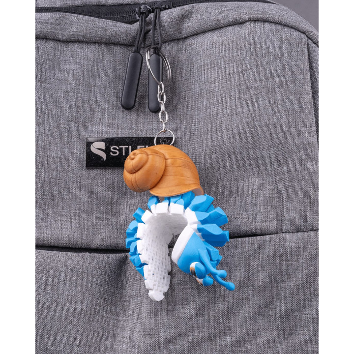 Abigail L'Escargot – Porte-Clés Figurine Articulée