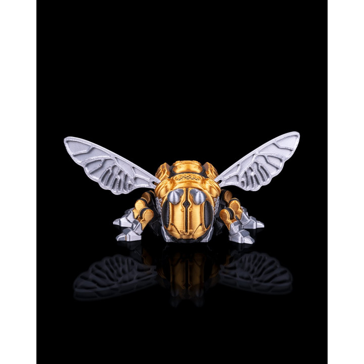 B-33 Pollinator – Figurine Abeille Mecha Dorée