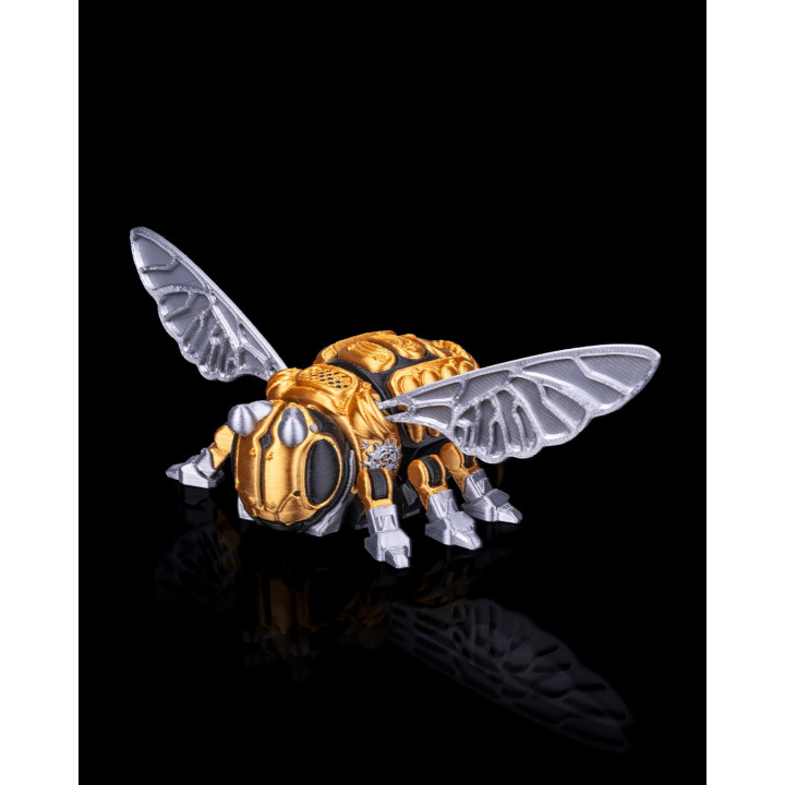 B-33 Pollinator – Figurine Abeille Mecha Dorée