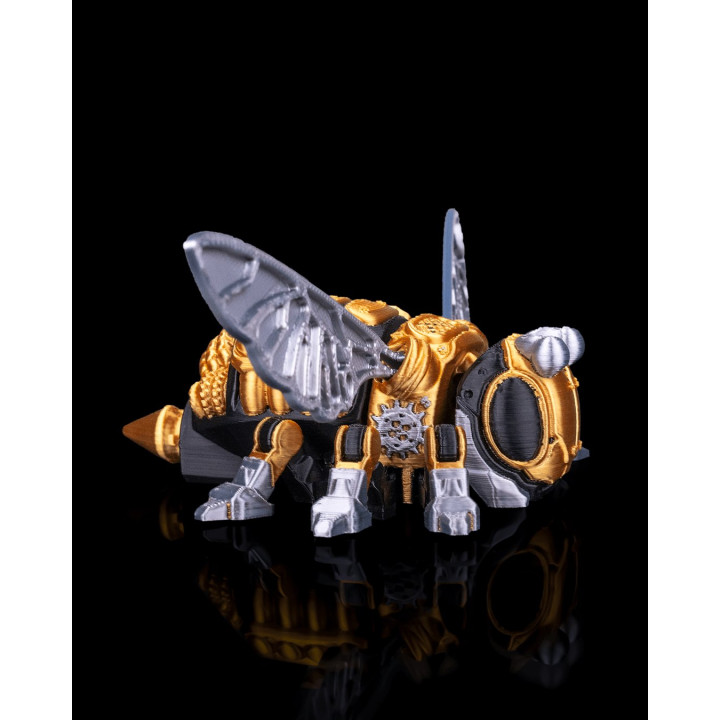 B-33 Pollinator – Figurine Abeille Mecha Dorée