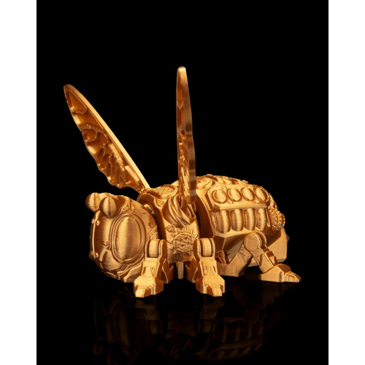 B-33 Pollinator – Figurine Abeille Mecha Dorée