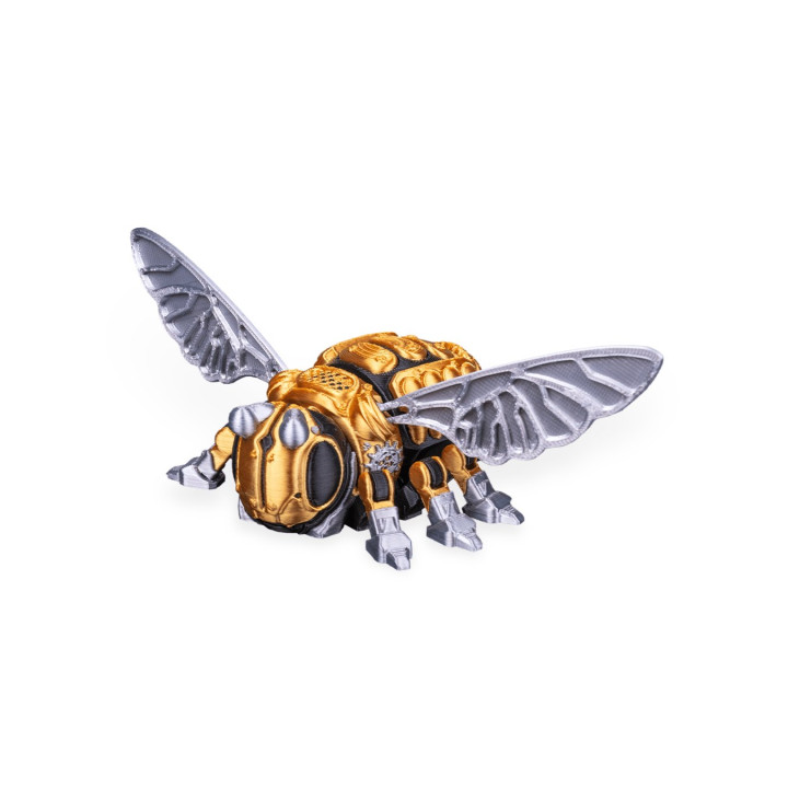 B-33 Pollinator – Figurine Abeille Mecha Dorée