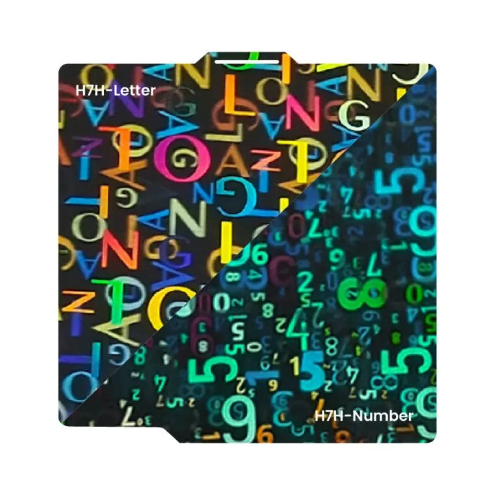 Ziflex - Plateau d'Impression pour Bambu Lab Séries X1/X2/P1/P2/A1 - H7H Letter & H7H Number - 257 x 25