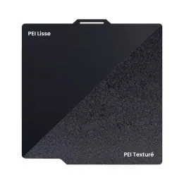 Ziflex - Plateau d'Impression pour Bambu Lab Séries X1/X2/P1/P2/A1 - PEI Smooth & PEI Textured - Noir - 257 x 257 mm
