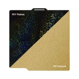 Ziflex - Plateau d'Impression pour Bambu Lab Séries X1/X2/P1/P2/A1 - PEY flake & PEI Textured - 257 x 257 mm