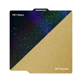 Ziflex - Plateau d'Impression pour Bambu Lab Séries X1/X2/P1/P2/A1 - PEY Stars & PEI Textured - 257 x 257 mm