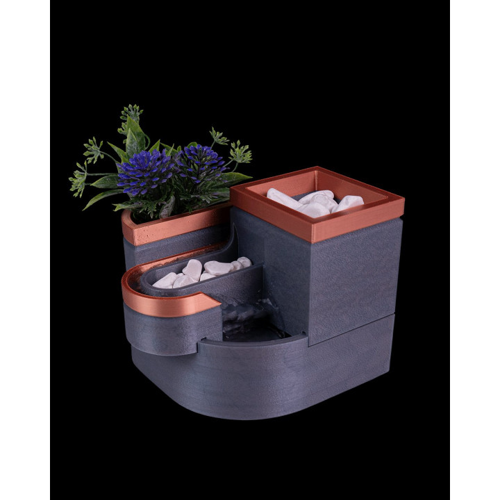 Fontaine De Table Avec Jardinière – Sérénité & Verdure À Portée De Main