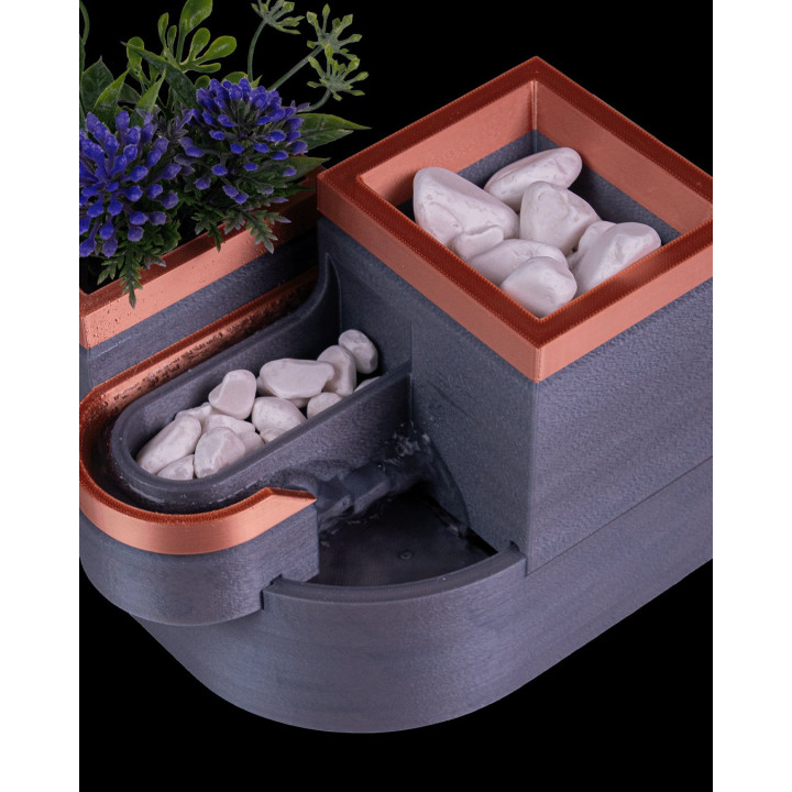 Fontaine De Table Avec Jardinière – Sérénité & Verdure À Portée De Main