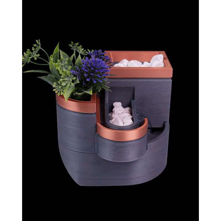 Fontaine De Table Avec Jardinière – Sérénité & Verdure À Portée De Main