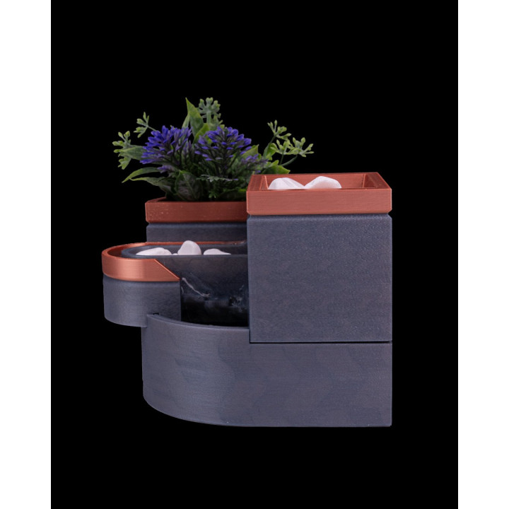 Fontaine De Table Avec Jardinière – Sérénité & Verdure À Portée De Main