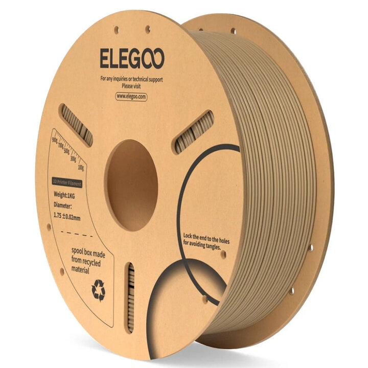 Elegoo - PLA - Couleur Bois - 1,75 mm - 1 kg - RFID | Maison Drab
