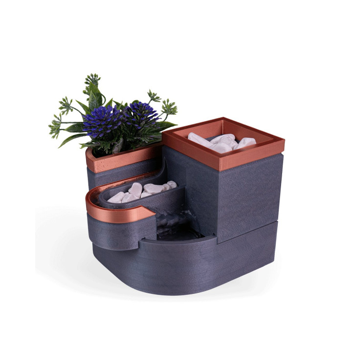Fontaine De Table Avec Jardinière – Sérénité & Verdure À Portée De Main