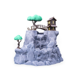 Fontaine De Table Zen – Cascade Serenity Falls, Maison Japonaise & Rochers