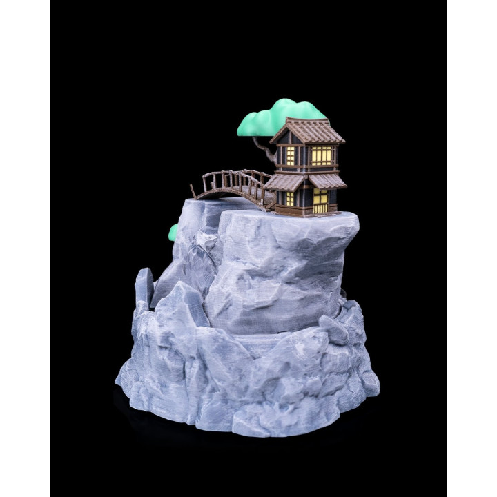 Fontaine De Table Zen – Cascade Serenity Falls, Maison Japonaise & Rochers