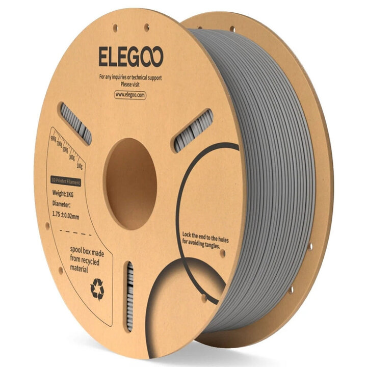 Elegoo - PLA - Gris - 1,75 mm - 1 kg - RFID | Maison Drabiec