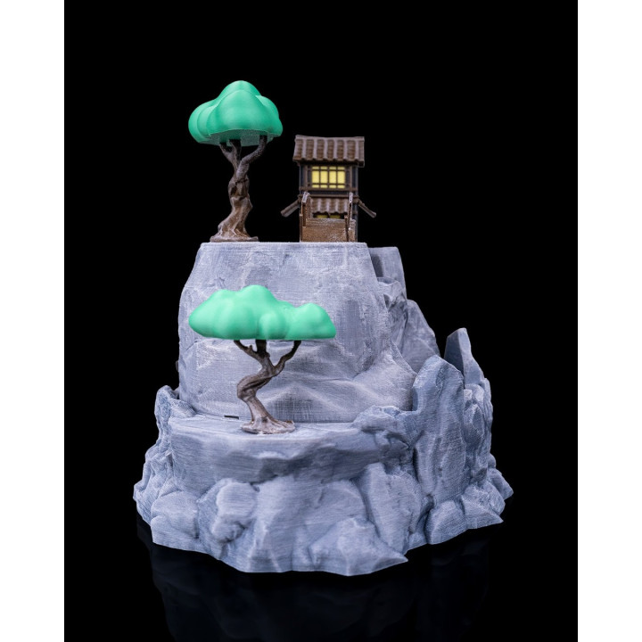 Fontaine De Table Zen – Cascade Serenity Falls, Maison Japonaise & Rochers
