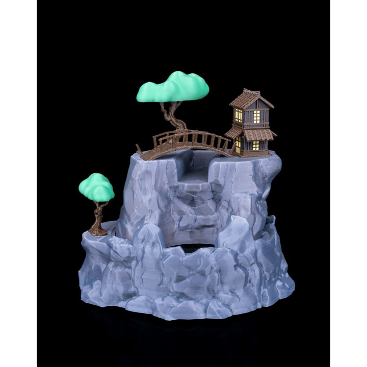 Fontaine De Table Zen – Cascade Serenity Falls, Maison Japonaise & Rochers