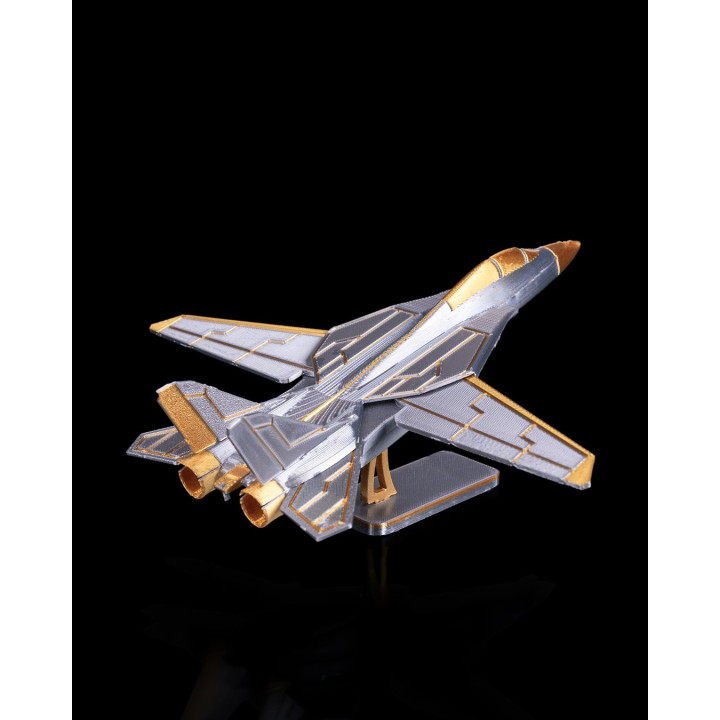 Maquette Chasseur Snc-4 – Jet De Combat À Ailes Variables Sur Socle