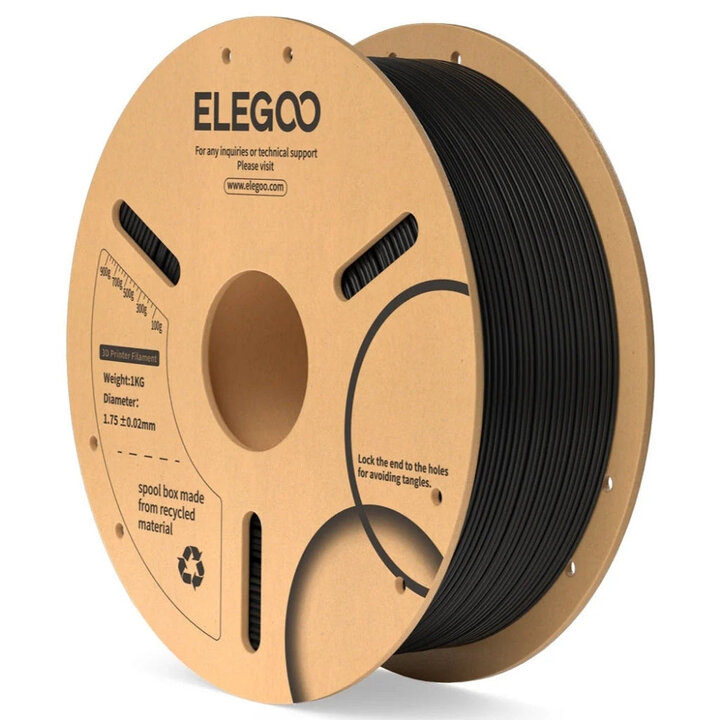 Elegoo - PLA - Noir - 1,75 mm - 1 kg - RFID | Maison Drabiec