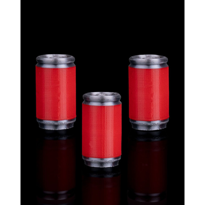 Magnet Canettes Bière Miniatures – Pack 6 Canettes & Casier Rouge