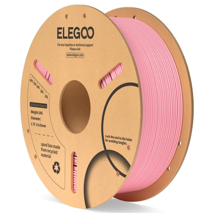 Elegoo - PLA - Rose - 1,75 mm - 1 kg - RFID | Maison Drabiec