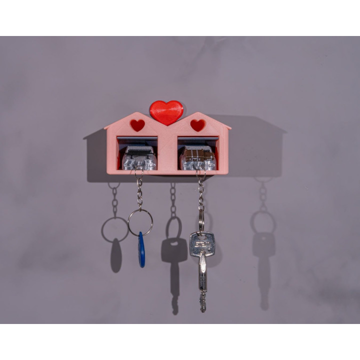 Porte-Clés Maison Avec Voiture Clicker – Fidget & Rangement De Clés