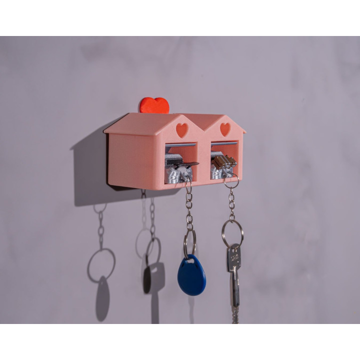 Porte-Clés Maison Avec Voiture Clicker – Fidget & Rangement De Clés