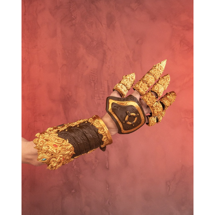 Gantelet & Vambrace Mystic Roar – Armure De Cosplay Dorée