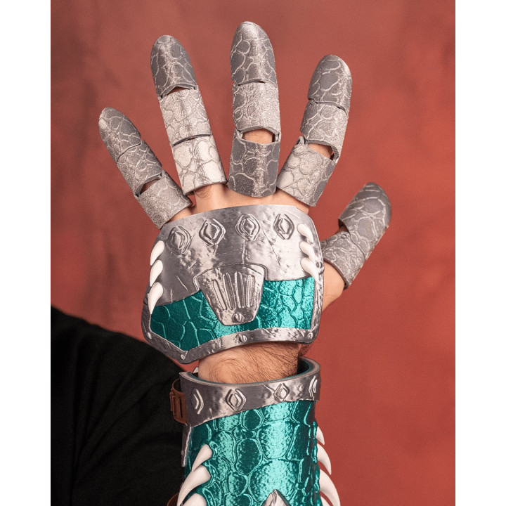 Gantelet & Vambrace Barbare Écailleux – Armure De Guerrier Fantasy