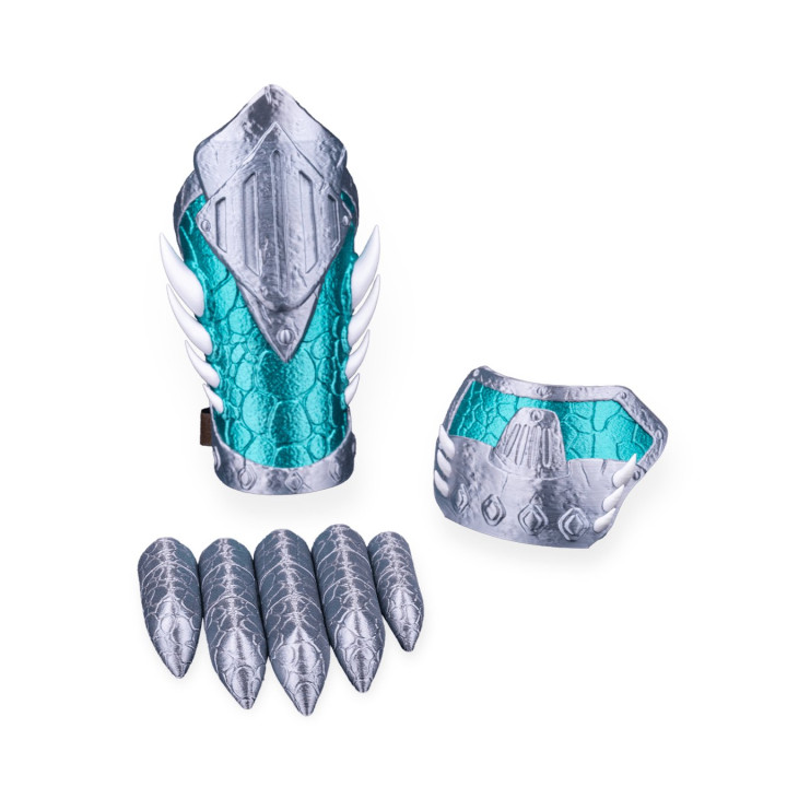 Gantelet & Vambrace Barbare Écailleux – Armure De Guerrier Fantasy