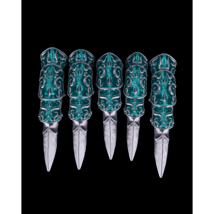 Griffes Chevalières – Armure De Doigts Articulée Style Médiéval Fantasy