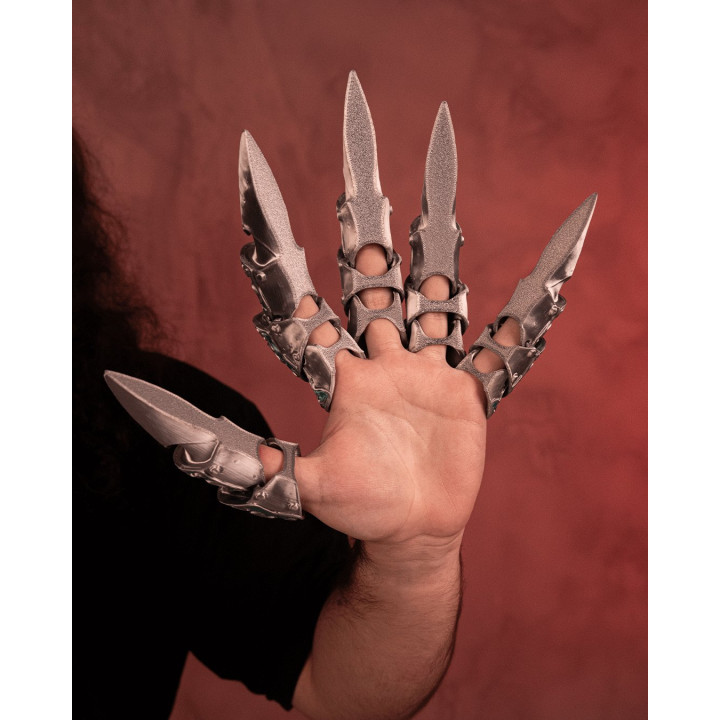 Griffes Chevalières – Armure De Doigts Articulée Style Médiéval Fantasy