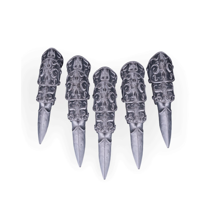 Griffes Chevalières – Armure De Doigts Articulée Style Médiéval Fantasy