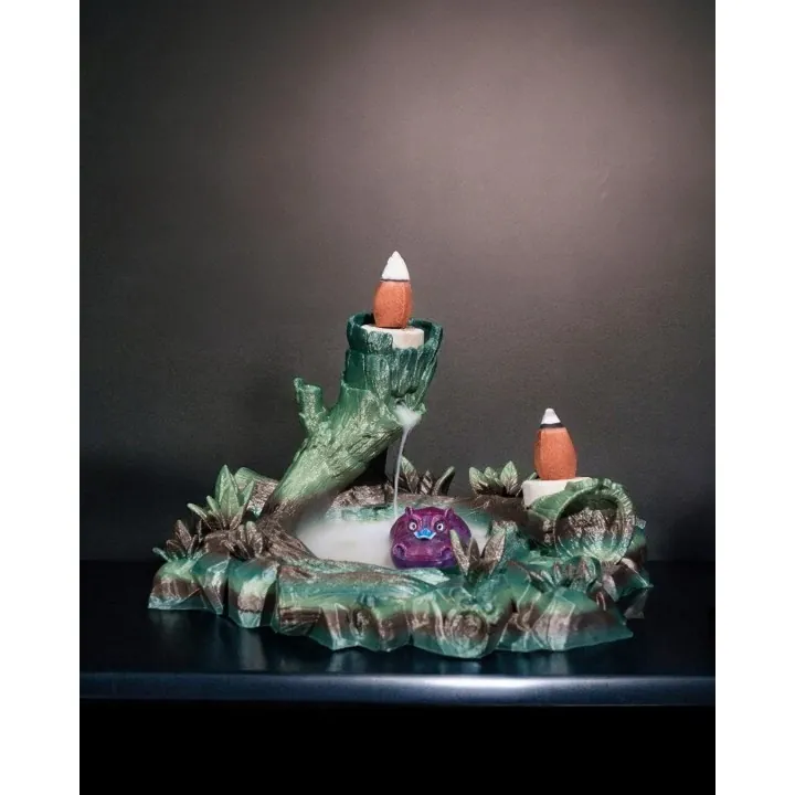 Brûle-Encens Hippopotame Flottant – Fontaine De Fumée Fantasy