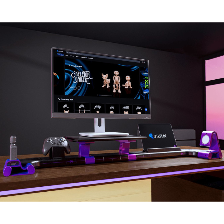 Gear Hub – Station Gamer Modulaire Pour Bureau Tech