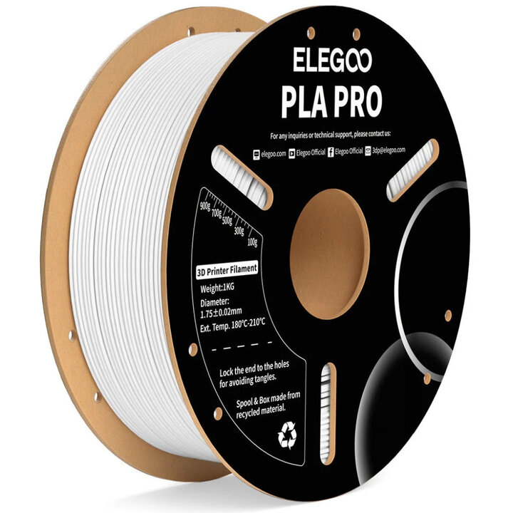 Elegoo - PLA Pro - Blanc - 1,75 mm - 1 kg | Maison Drabiec