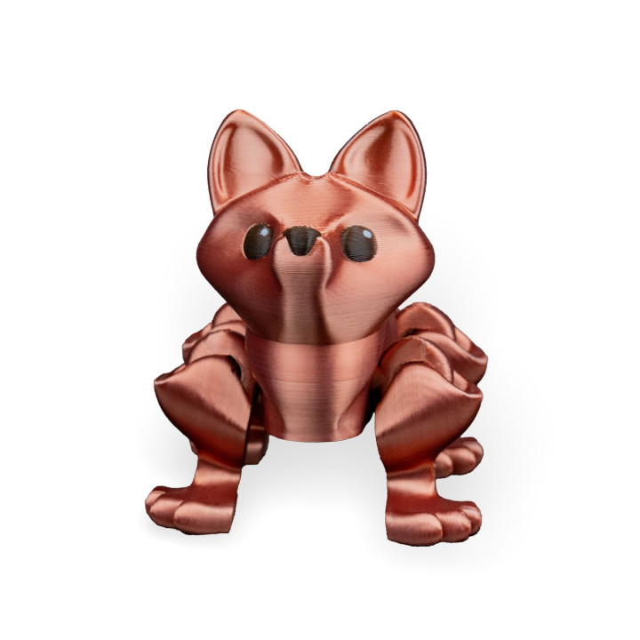 Press The Fox – Renard Articulé Cuivré Qui Fait Le Grand Écart